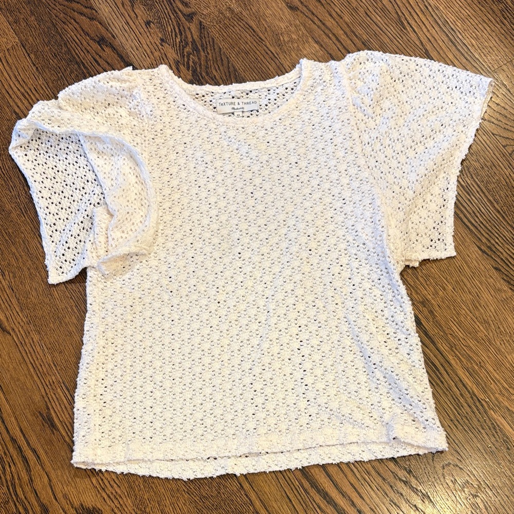 Madewell Texture & Thread off White Textured Women Top, xS